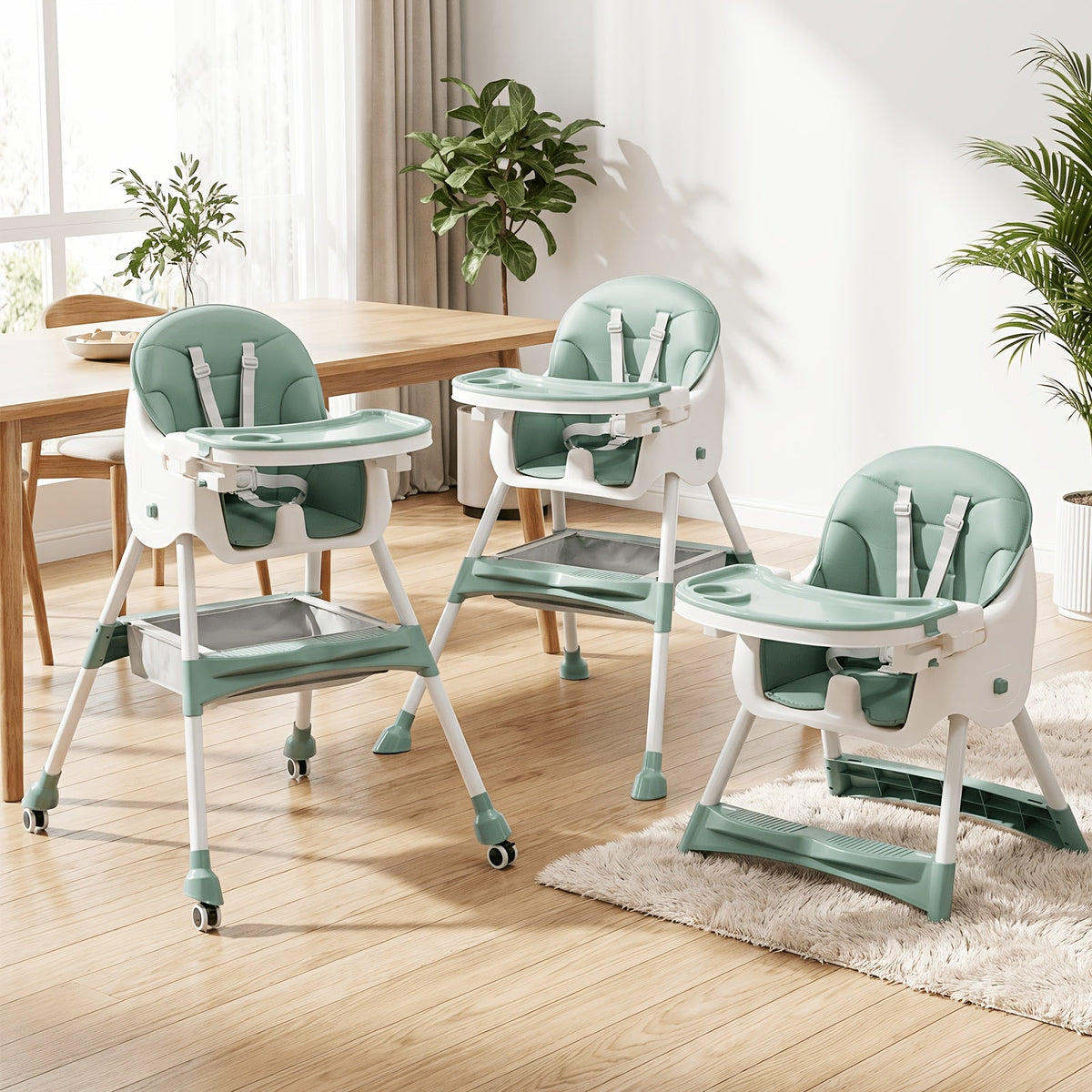Baby High Chair - Foldable Adjustable 6-in-1 Height – main product image