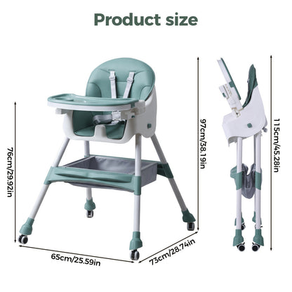 Baby High Chair - Foldable Adjustable 6-in-1 Height – view 2