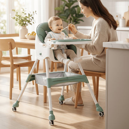 Baby High Chair - Foldable Adjustable 6-in-1 Height – view 4