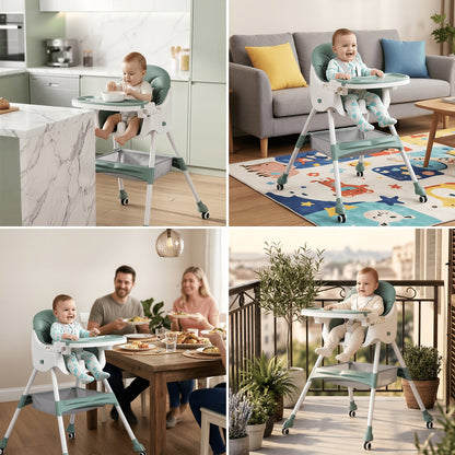 Baby High Chair - Foldable Adjustable 6-in-1 Height – view 10