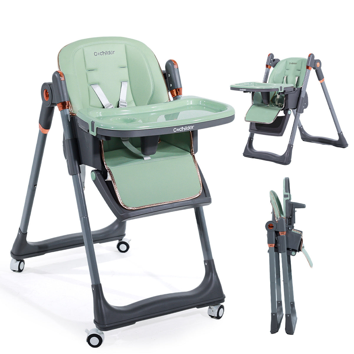 Baby High Chair - Foldable Adjustable Cochildor 3-in-1 – view 3