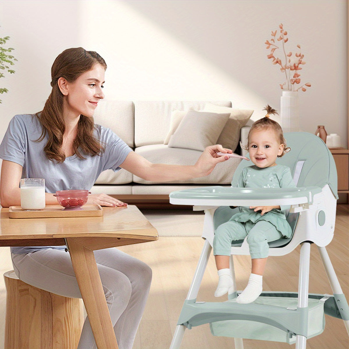 Baby High Chair - Portable Foldable Children Are – view 6