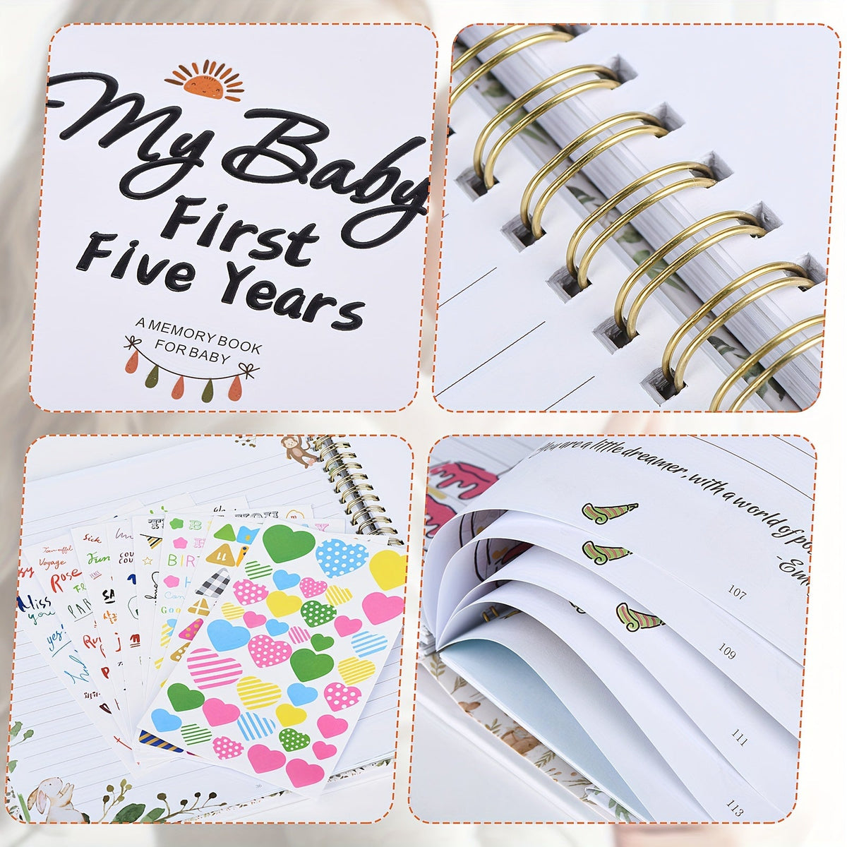 Baby Memory Book - Birth to Age Five Keepsake Journal – view 4