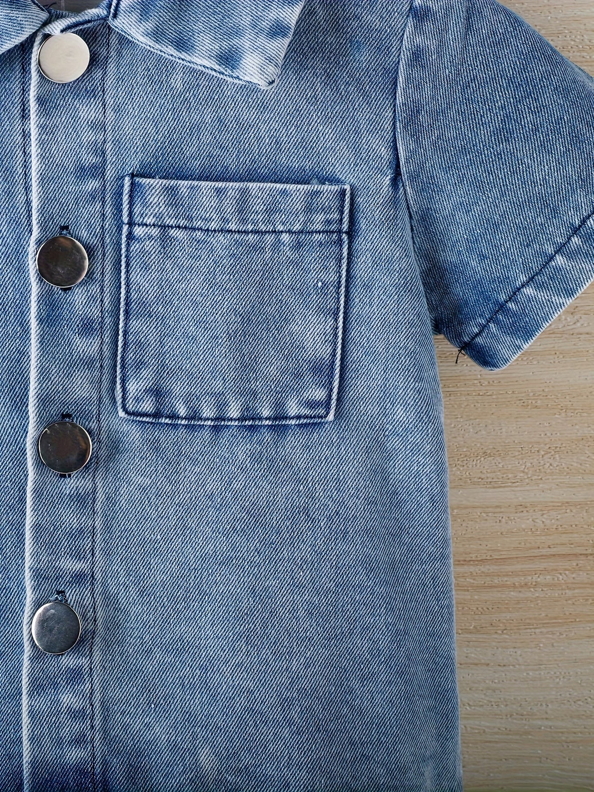 Baby Outfit Set - Denim-Look Short Sleeve – view 6