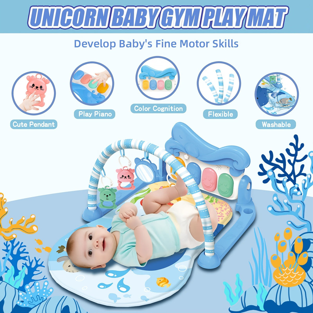 Baby Play Gym - Mat Floor Kick Piano – view 2