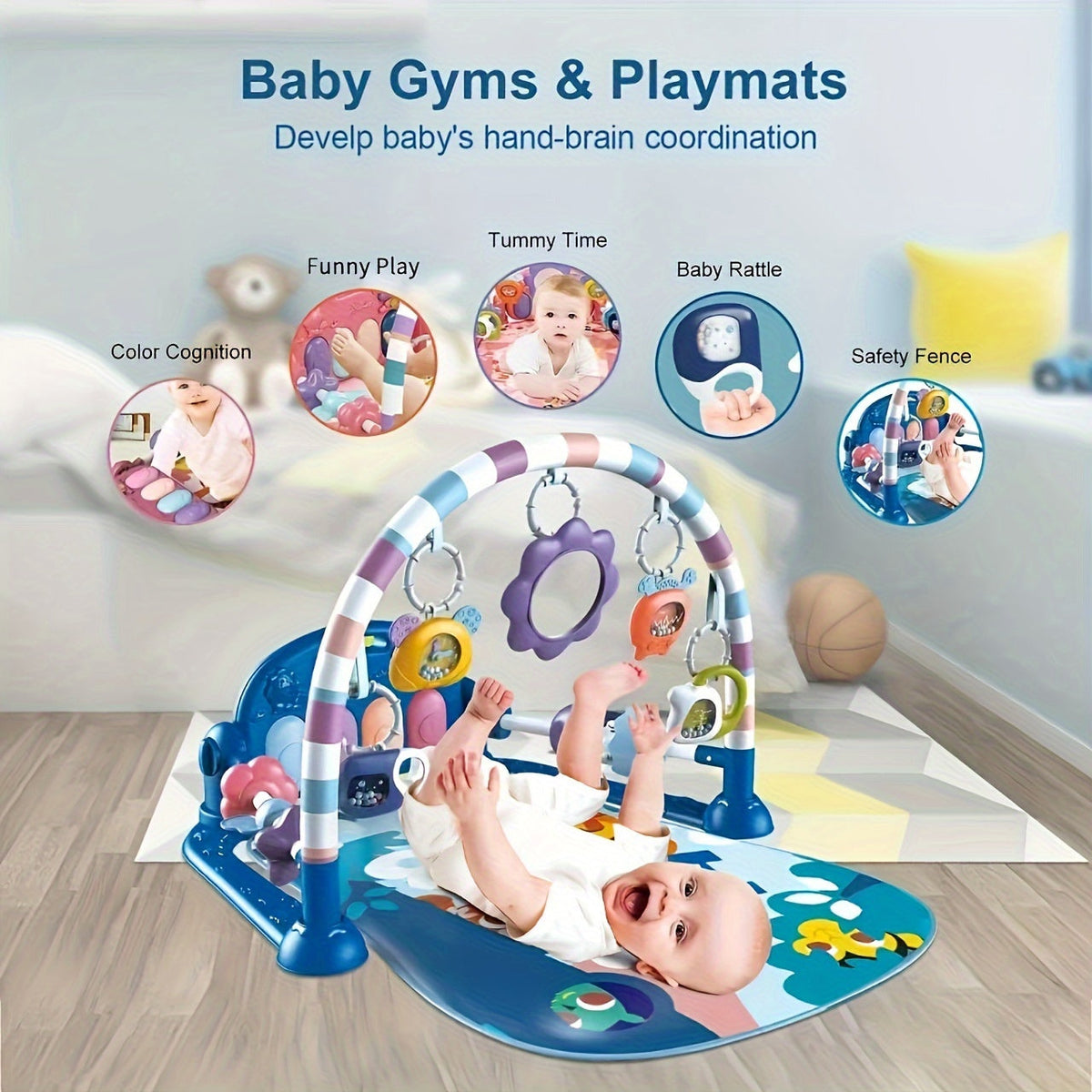 Baby Play Gym - Mat Musical Piano Lights – view 4