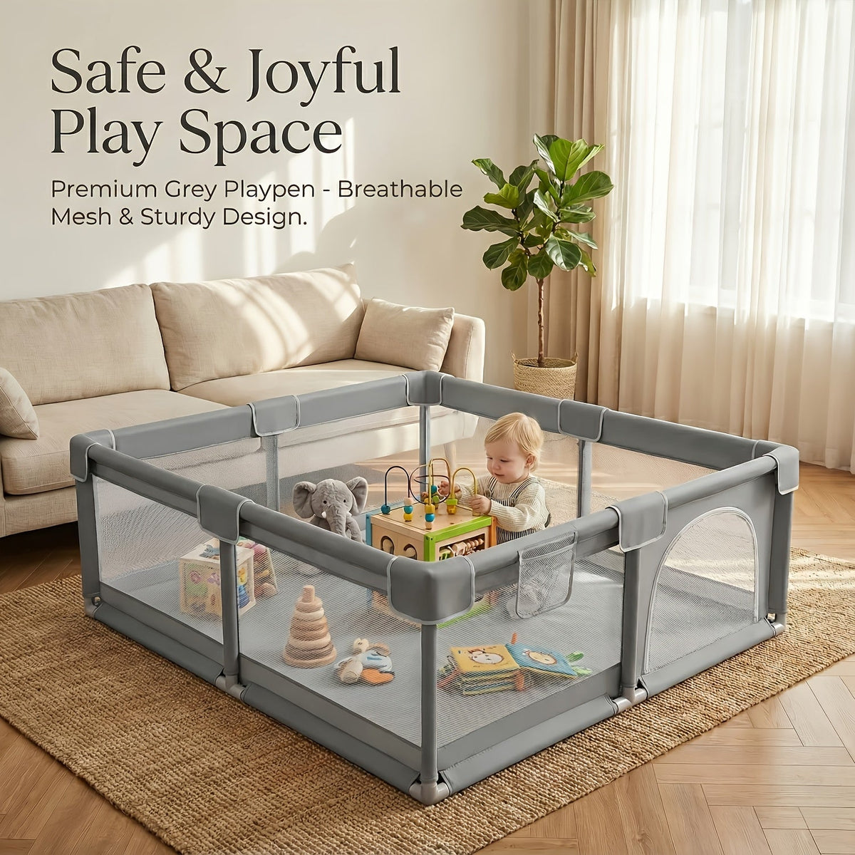 Baby Playpen - Breathable Inch Pens Metal – main product image