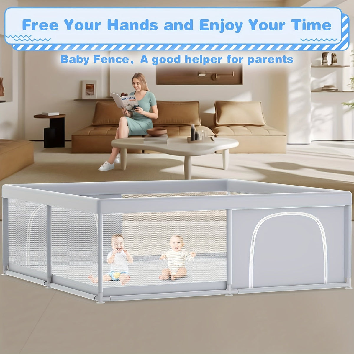 Baby Playpen - Breathable Soft Inch X50 – view 10