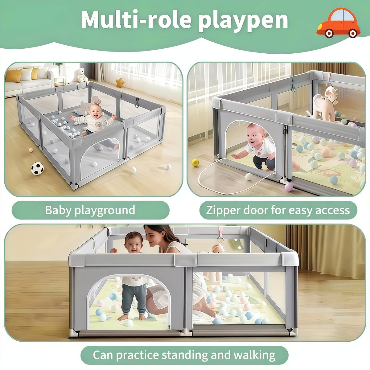 Baby Playpen - Breathable Soft Large 71inch – view 10