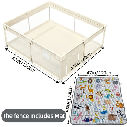 Baby Playpen - Breathable Soft Large 71inch – Grey option – view 9