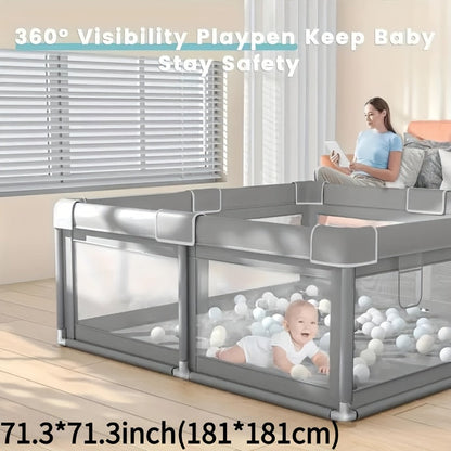 Baby Playpen - Breathable Soft Large 71X71 – Beige option – view 6