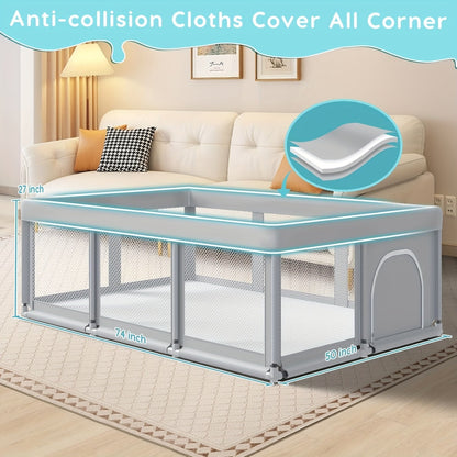 Baby Playpen - Breathable Soft Large Playard – view 4