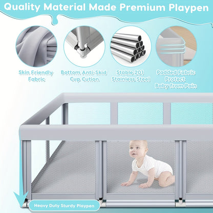 Baby Playpen - Breathable Soft Large Playard – view 8
