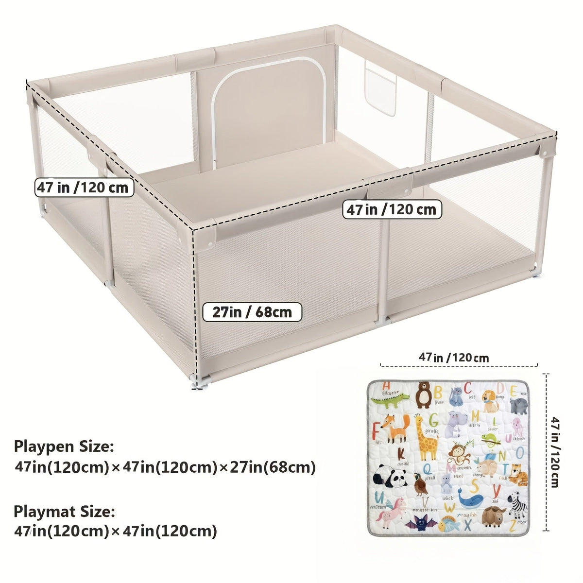 Baby Playpen - Breathable Soft Large Playard – view 9