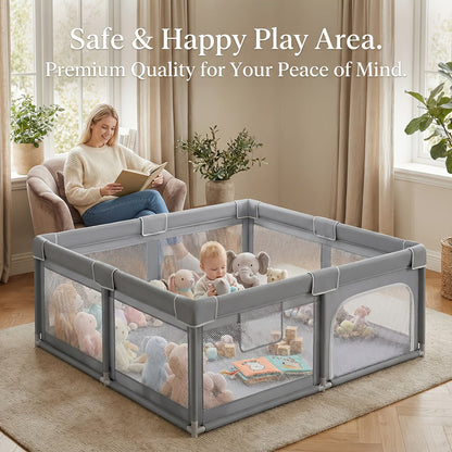 Baby Playpen - Portable Breathable 50x50 Inch – main product image