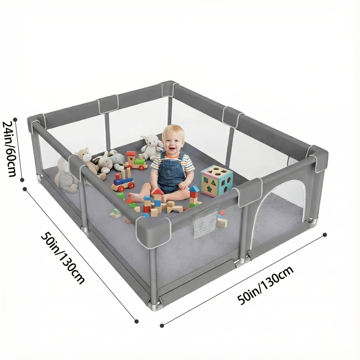 Baby Playpen - Portable Breathable 50x50 Inch – view 2