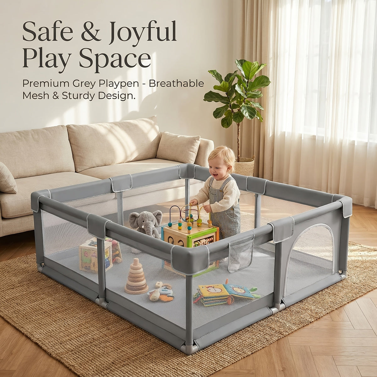 Baby Playpen - Portable Breathable 50x50 Inch – view 3