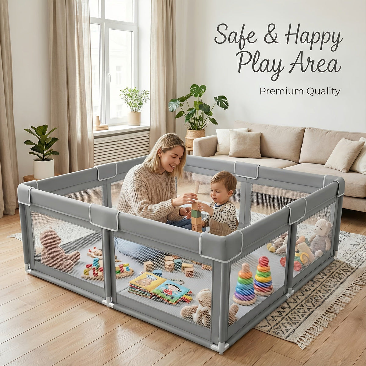 Baby Playpen - Portable Breathable 50x50 Inch – view 6
