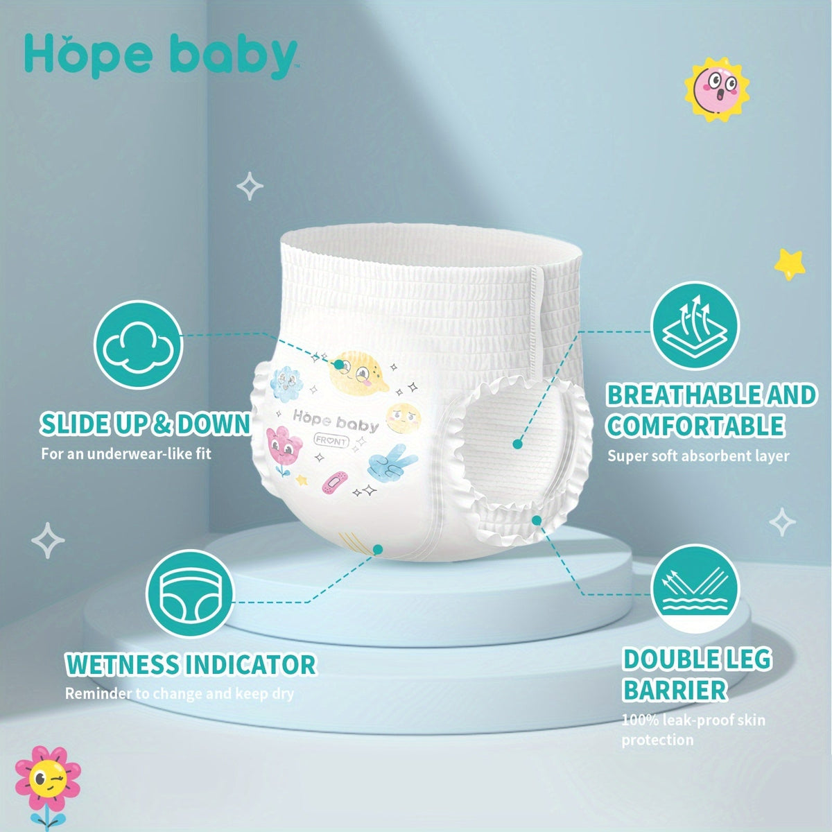 Baby Pull-Up Diapers - 64-68 Count – view 8