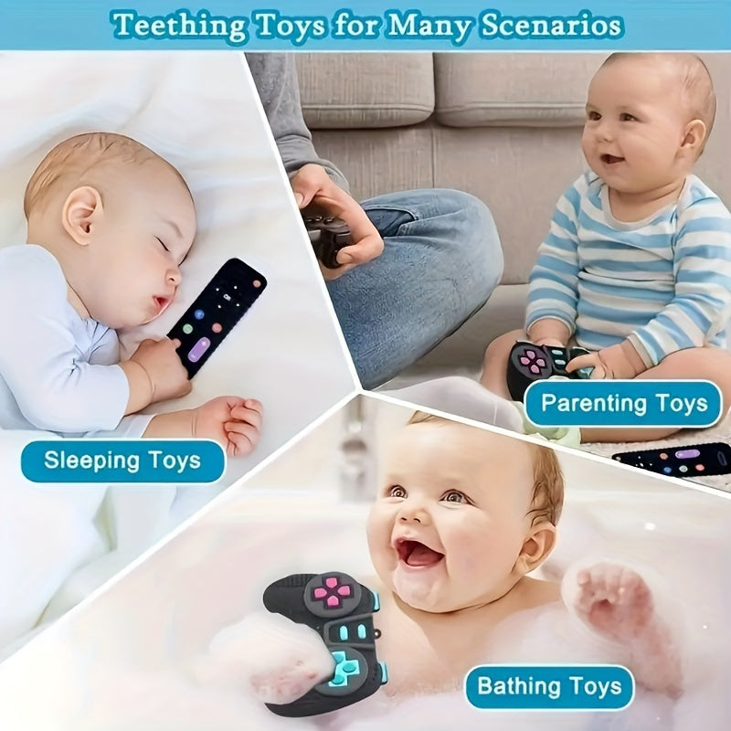 Baby Remote Control Teething Toys - Soft TV remote and game controller chew shapes – main product image