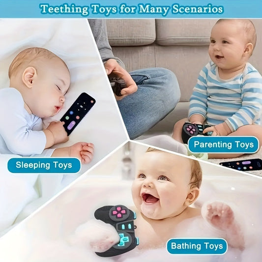 Baby Remote Control Teething Toys - Soft TV remote and game controller chew shapes – main product image