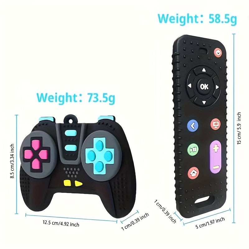 Baby Remote Control Teething Toys - Soft TV remote and game controller chew shapes – view 2