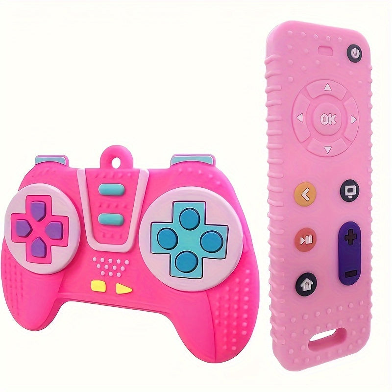 Baby Remote Control Teething Toys - Soft TV remote and game controller chew shapes – Black option – view 4