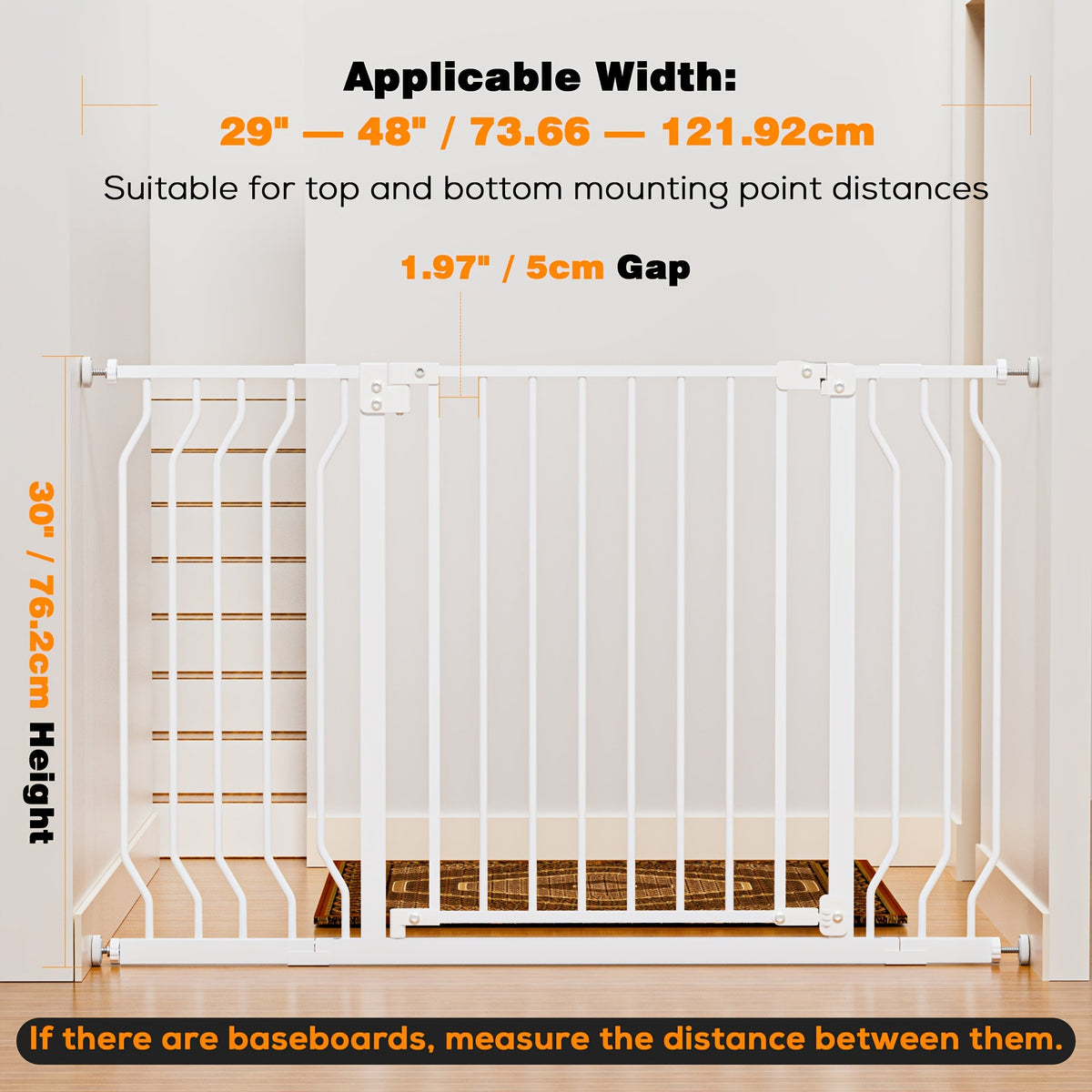 Baby Safety Gate - 5-62 Stairs Height Auto – view 4