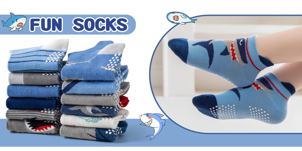 Baby Shark Grip Ankle Socks - 12-Pair Pack – view 6