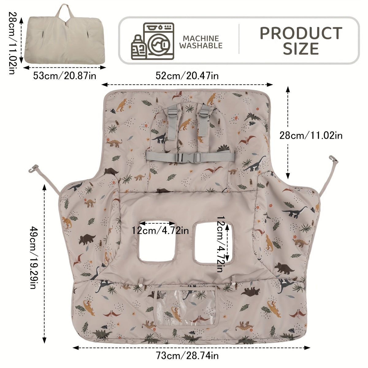 Baby Shopping Cart Cover - 2-in-1 High Chair Seat – main product image