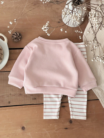 Baby Striped Outfit Set - Long Sleeve Fall – view 2