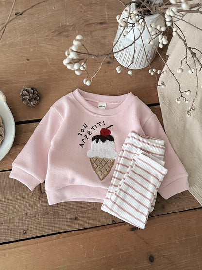 Baby Striped Outfit Set - Long Sleeve Fall – view 5