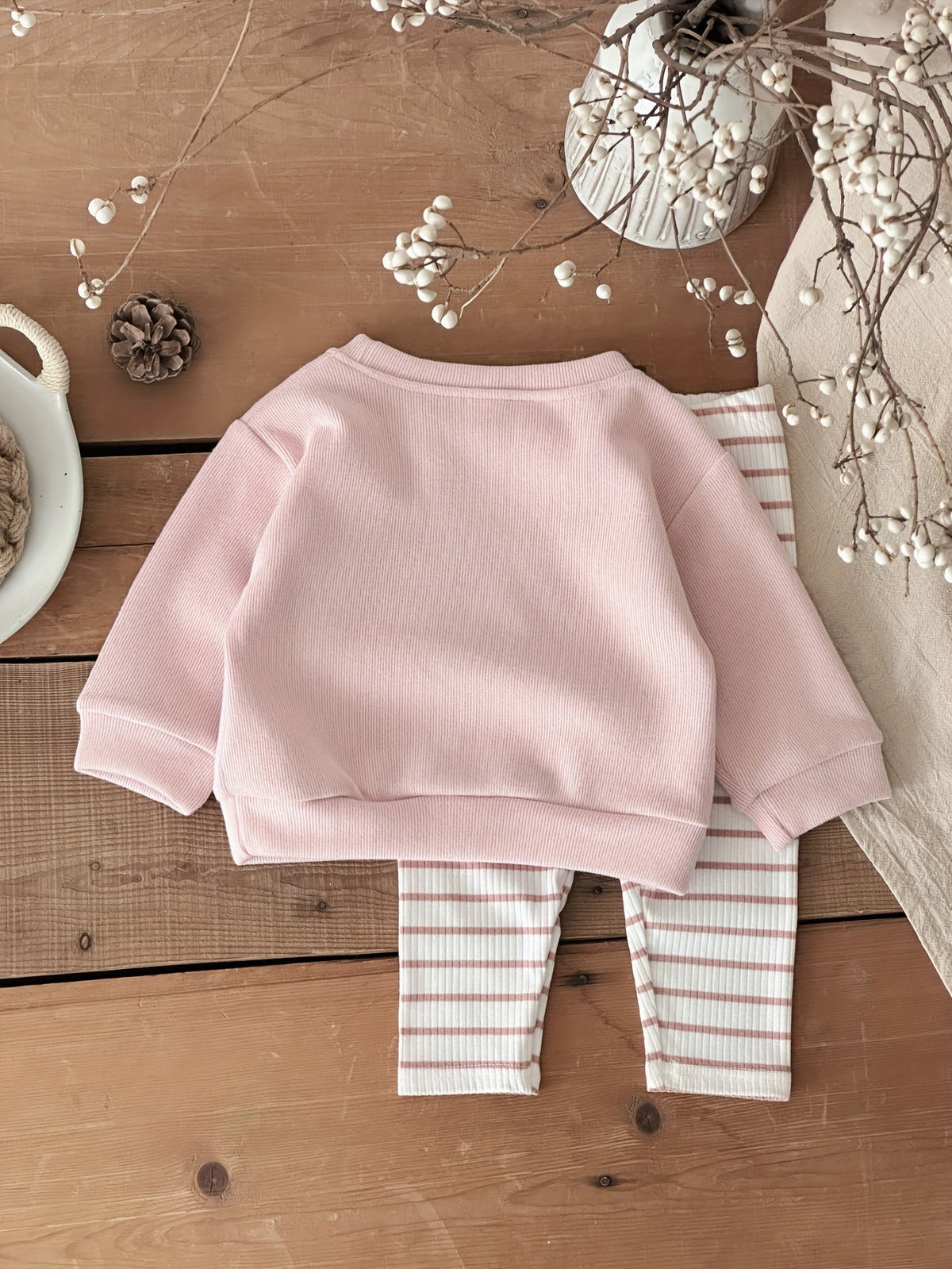 Baby Striped Outfit Set - Long Sleeve Fall – view 9