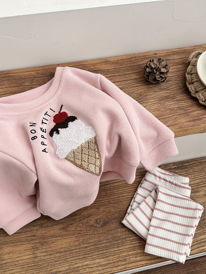 Baby Striped Outfit Set - Long Sleeve Fall – view 11