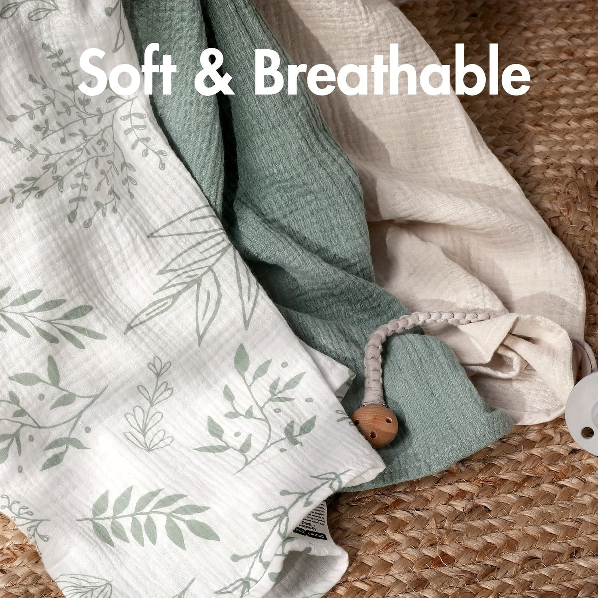 Baby Swaddle Blanket Set - Breathable Newborn Multipack – Bright Colors – view 3
