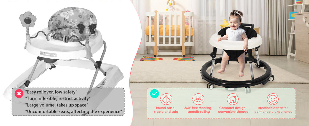 Baby Walker - Portable Foldable Adjustable Heights – view 10