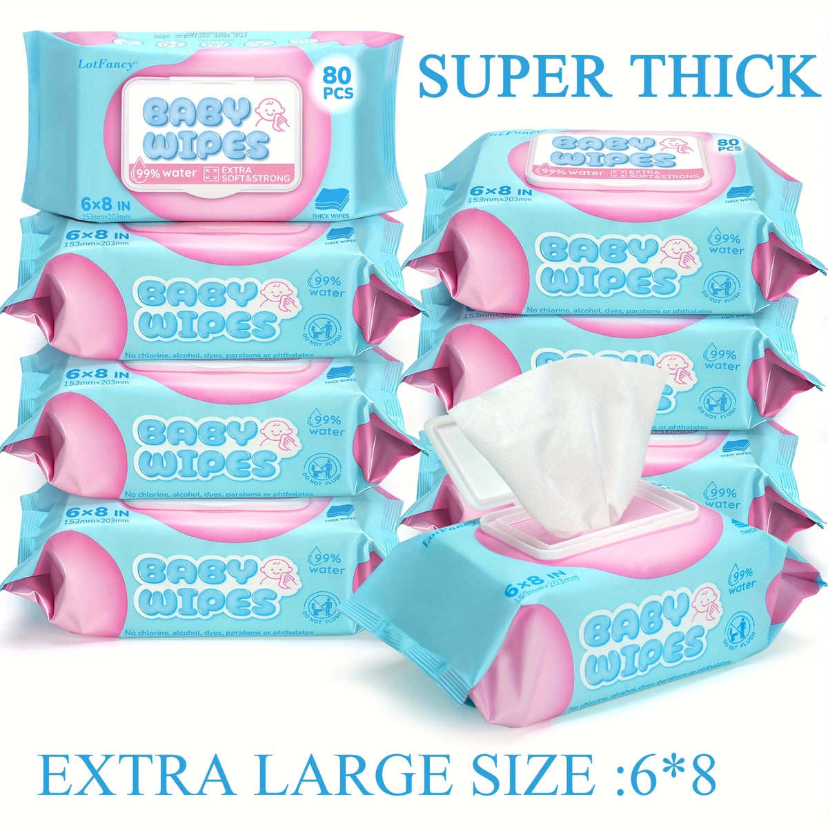 Baby Wipes - 8-pack Wet EDI Pure – main product image