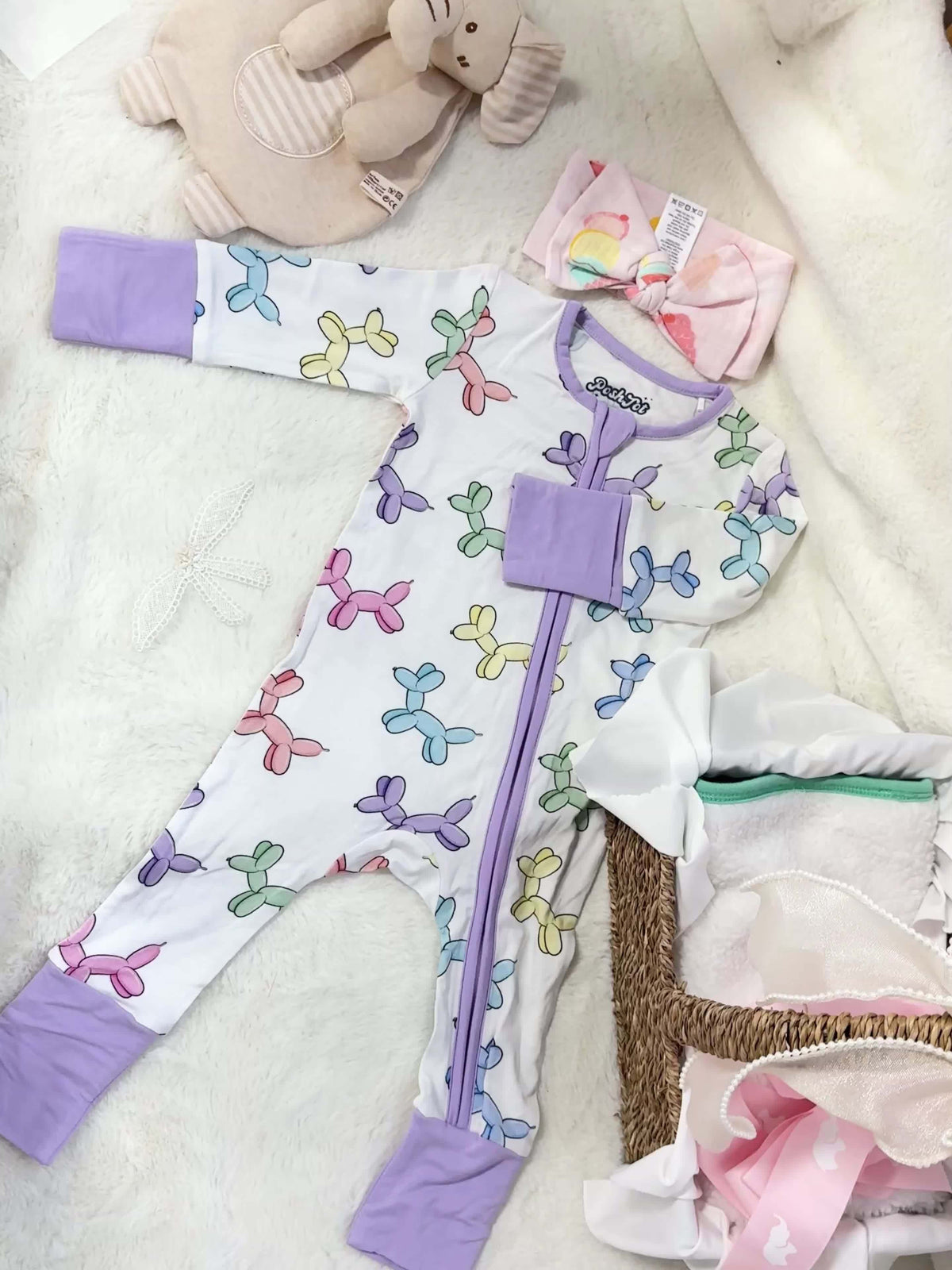Baby Zip Romper - Soft Full-Length One-Piece – Ivory White – view 7