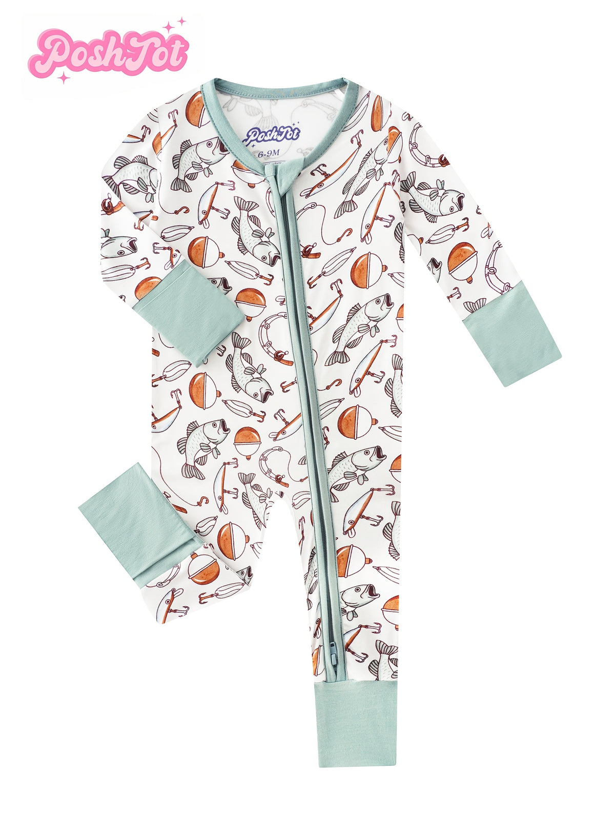 Baby Zip Romper - Soft Full-Length One-Piece – Ivory White – White option – main product image
