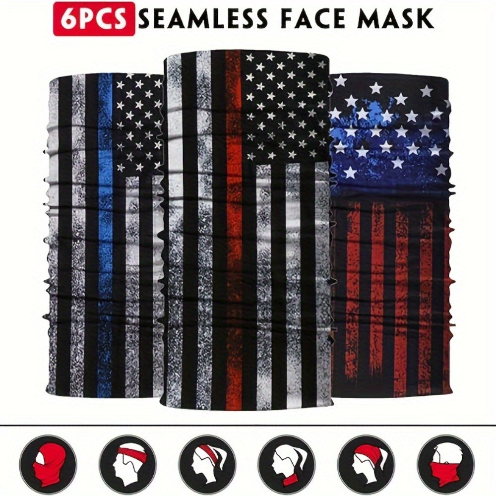 Balaclava - Face Mask 6 Pack Windproof Thermal Stretchable National Flag Design - product detail view 3