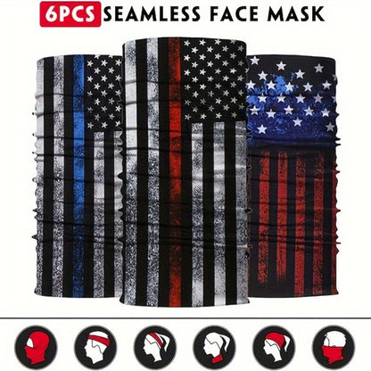 Balaclava - Face Mask 6 Pack Windproof Thermal Stretchable National Flag Design - product detail view 3