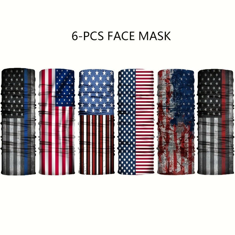 Balaclava - Face Mask 6 Pack Windproof Thermal Stretchable National Flag Design - product detail view 5