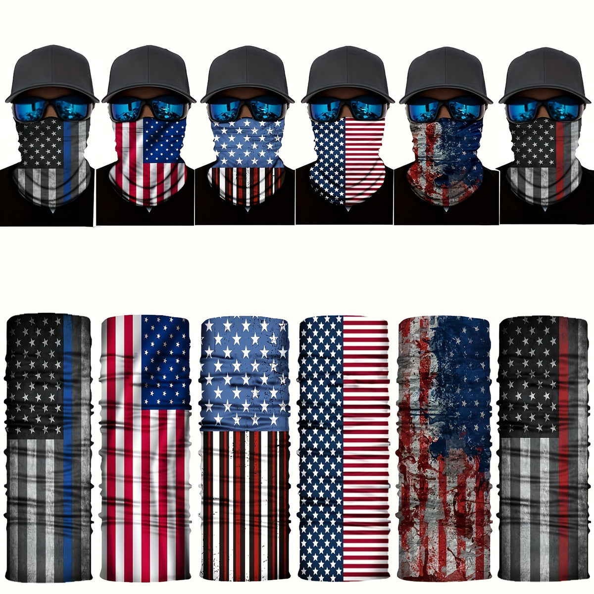 Balaclava - Face Mask 6 Pack Windproof Thermal Stretchable National Flag Design - product detail view 8