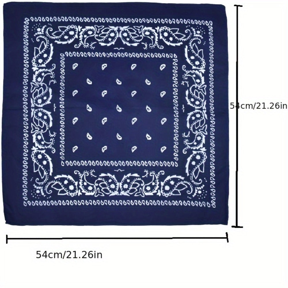 Bandanas - 22pcs Mixed Color Set Multi-Purpose Scarf Headband Handkerchief Face Wrap - product detail view 4