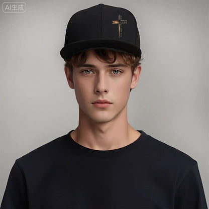 Baseball Cap - 2Pcs Set Cross Print Design Unisex Adjustable Breathable Dad Hat Casual - product detail view 11