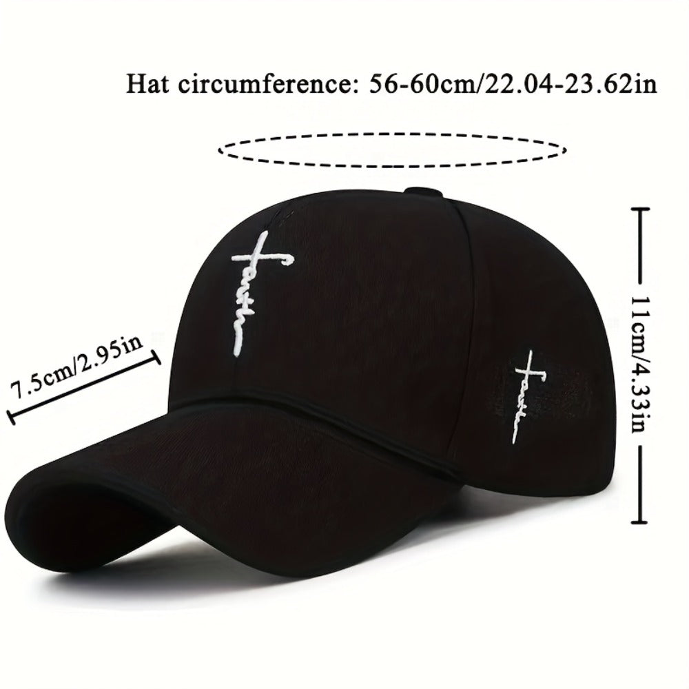Baseball Cap - 2Pcs Set Cross Stitch Embroidered Dad Hat Adjustable Unisex Sun Protection - product detail view 2