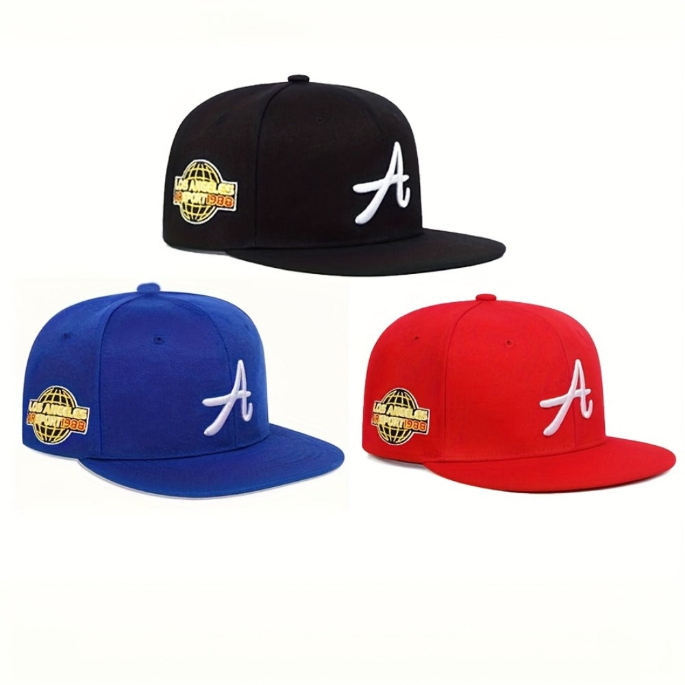 Baseball Cap - 3Pcs Set LA Los Angeles Embroidered Hip Hop Dad Hat Adjustable Unisex - product detail view 15