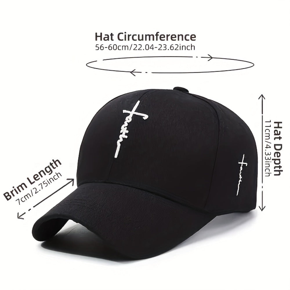 Baseball Cap - 4pcs Set Cross Embroidery Dad Hat Adjustable Lightweight Unisex Casual - product detail view 2