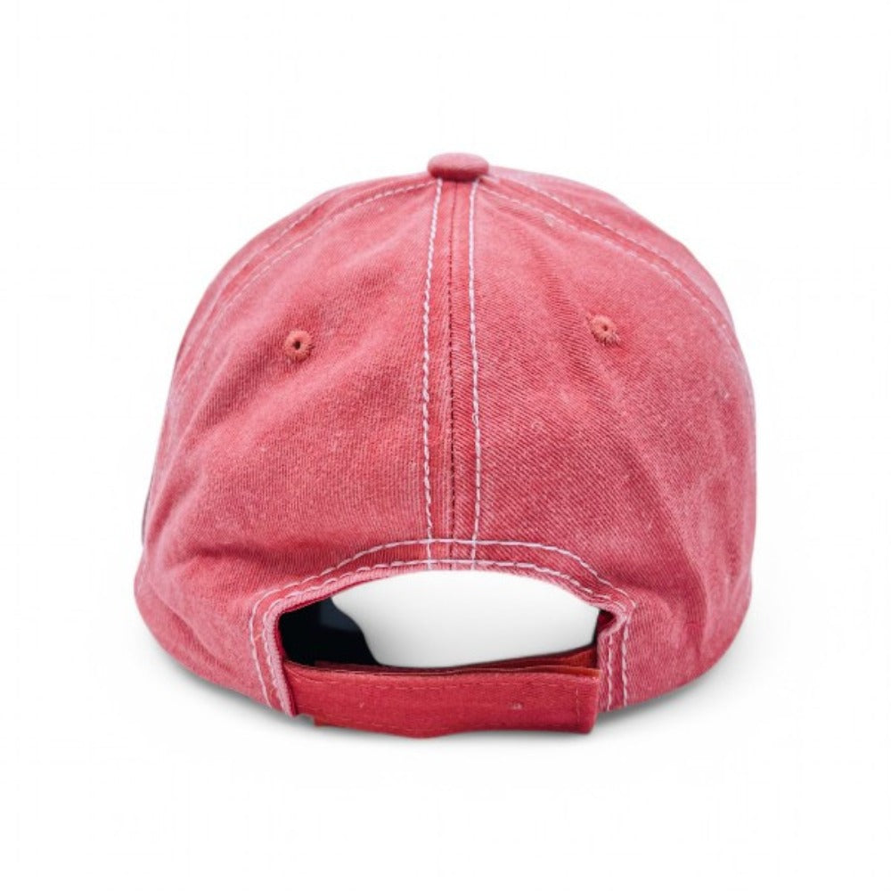 Baseball Cap - "99 Problems But Beach Ain't One" Embroidered Vintage Distressed Hat - product detail view 18