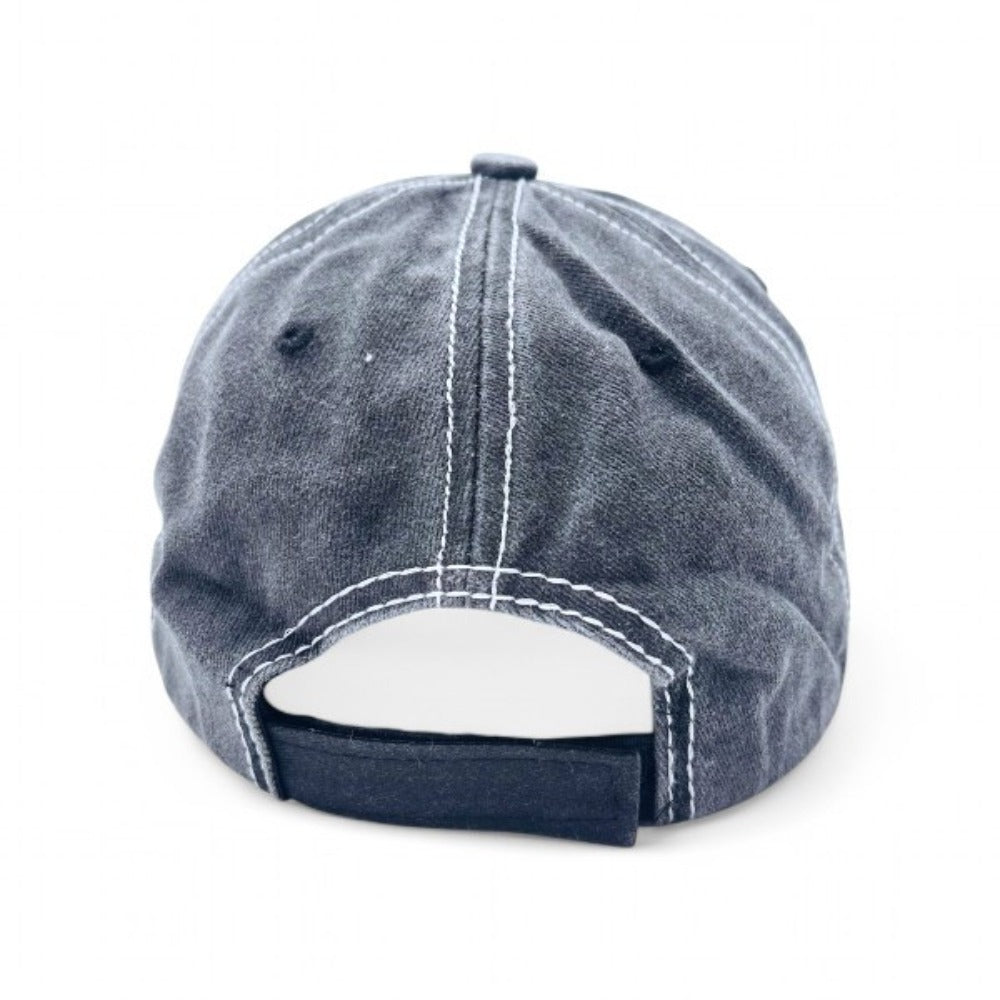 Baseball Cap - Dog Mom for Women - Vintage Distressed Paw & Bone Embroidery, 100% Cotton - product detail view 13
